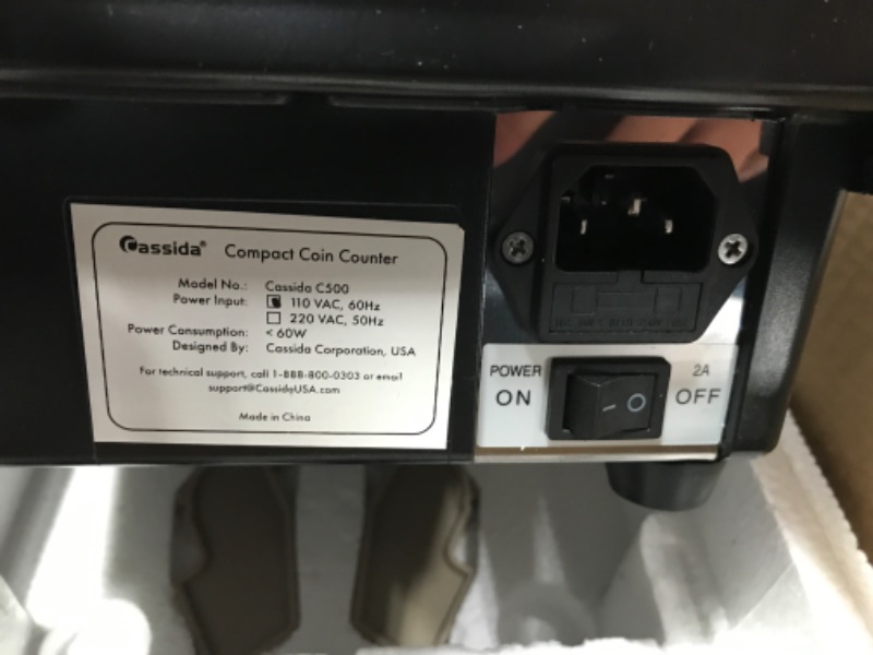 Photo 5 of Cassida Compact & Portable Coin Counter/Off-Sorter (C500), Tan/Black