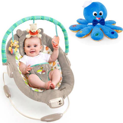 Photo 1 of Bright Starts Disney Baby Bouncer Seat - Winnie the Pooh Dots & Hunny Pots (1487382)
