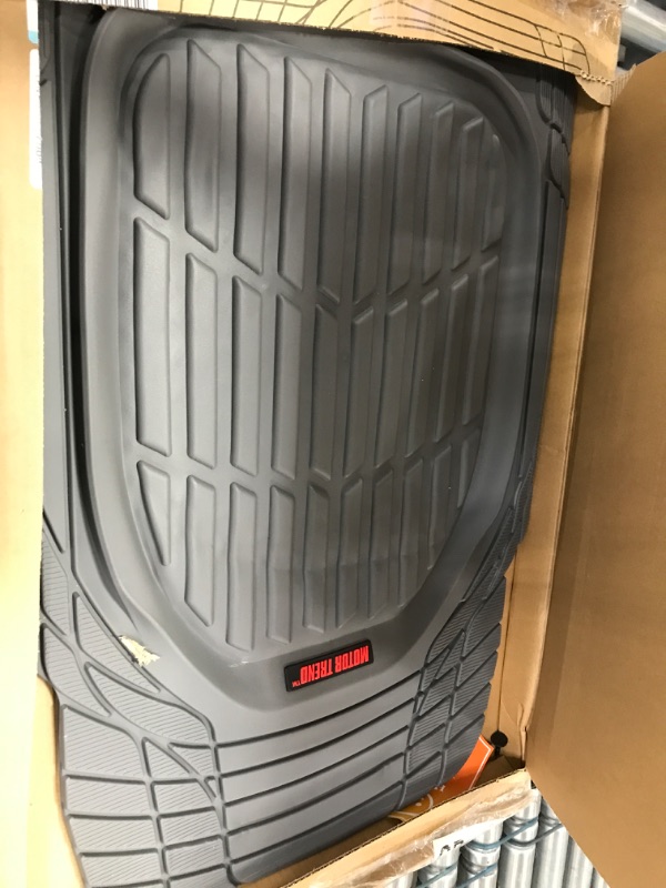 Photo 2 of Motor Trend 923-GR Gray FlexTough Contour Liners-Deep Dish Heavy Duty Rubber Floor Mats 