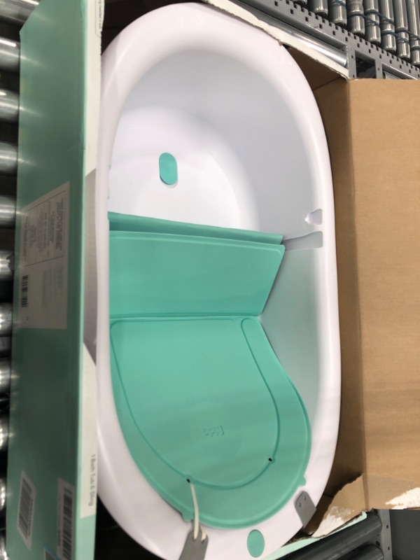 Photo 2 of 4-in-1 Grow-with-Me Bath Tub by Frida Baby Transforms Infant Bathtub to Toddler Bath Seat with Backrest for Assisted Sitting in Tub