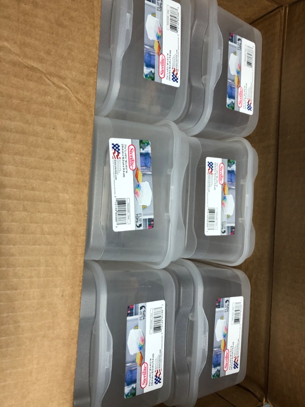 Photo 2 of 0.2 Gal. Plastic FlipTop Latching Storage Box in Clear (12-Pack)
