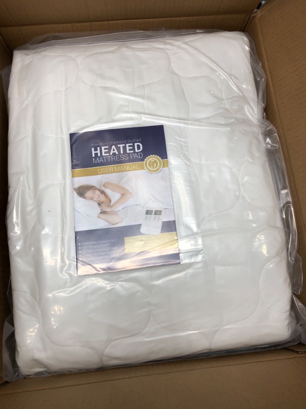 Photo 2 of 
Degrees Of Comfort Dual Control Heated Mattress Pad King Size | Electric Bed Warmer W/ Adjustable Zone Heating | Fit Up to 15 Inch | 12.5ft Long Cord -...