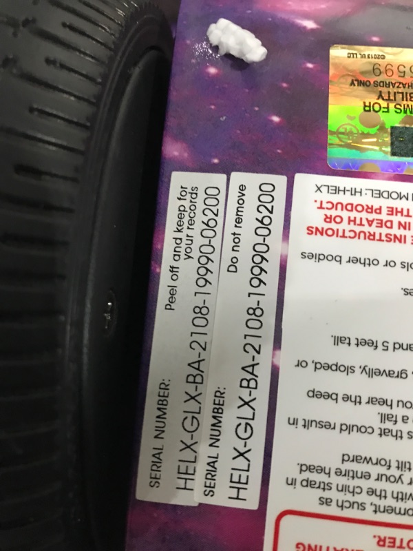 Photo 3 of Charges But Doesn't keep Power Needs Repair*
Hover-1 Helix Electric Hoverboard | 7MPH Top Speed, 4 Mile Range, 6HR Full-Charge, Built-in Bluetooth Speaker, Rider Modes: Beginner to Expert Hoverboard Galaxy