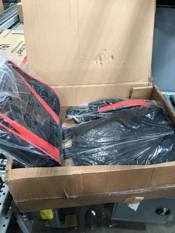 Photo 1 of ***MISSING COMPONENTS*** Gaming Chair, Backrest and Seat Height Adjustable Swivel Recliner Racing Office Computer Ergonomic Video Game Chair with Footrest and Lumbar Support, Red/Black Red With Footrest