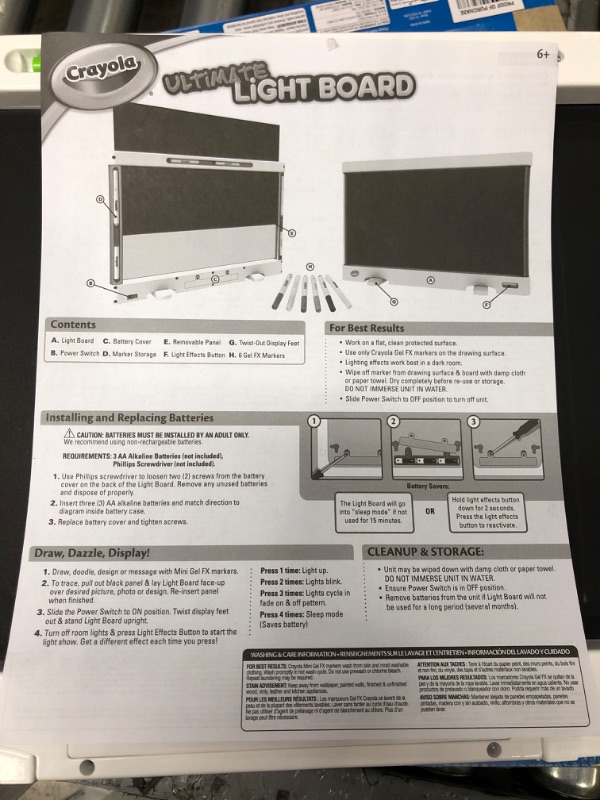 Photo 2 of Crayola Ultimate Light Board for Drawing & Coloring, Kids Light Up Toys and Gifts, Ages 6, 7, 8, 9 White White Dry Erase Board