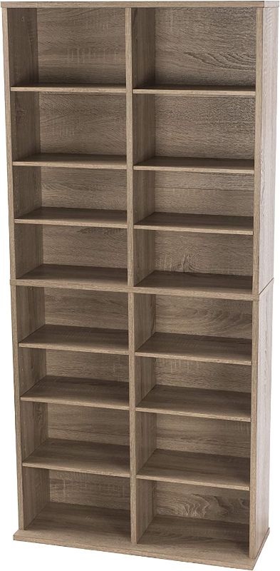 Photo 1 of 
Atlantic Henley 464 Media Storage Cabinet – Protects & Organizes Prized Music, Movie, Video Games Toys & Dolls, Trading Cards, or Sports Memorabilia...
Color:Weathered Oak