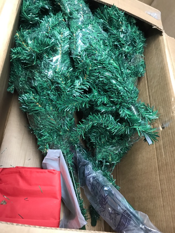 Photo 1 of 7.5Ft Christmas Tree Artificial Decorations, Premium Xmas Trees with Storage Bag, Easy Assembly Spruce 1090 Branch Tips Decor for Holiday Home Indoor Office, Metal Stand Arbolitos De Navidad Xmas Tree 7.5FT