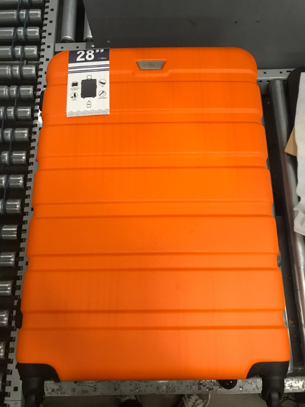 Photo 2 of Coolife Luggage Suitcase PC+ABS with TSA Lock Spinner Carry on Hardshell Lightweight 28in (orange, L(28IN))
