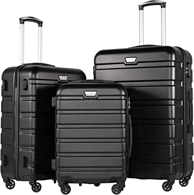 Photo 1 of Coolife Luggage 3 Piece Set Suitcase Spinner Hardshell Lightweight TSA Lock 4 Piece Set
