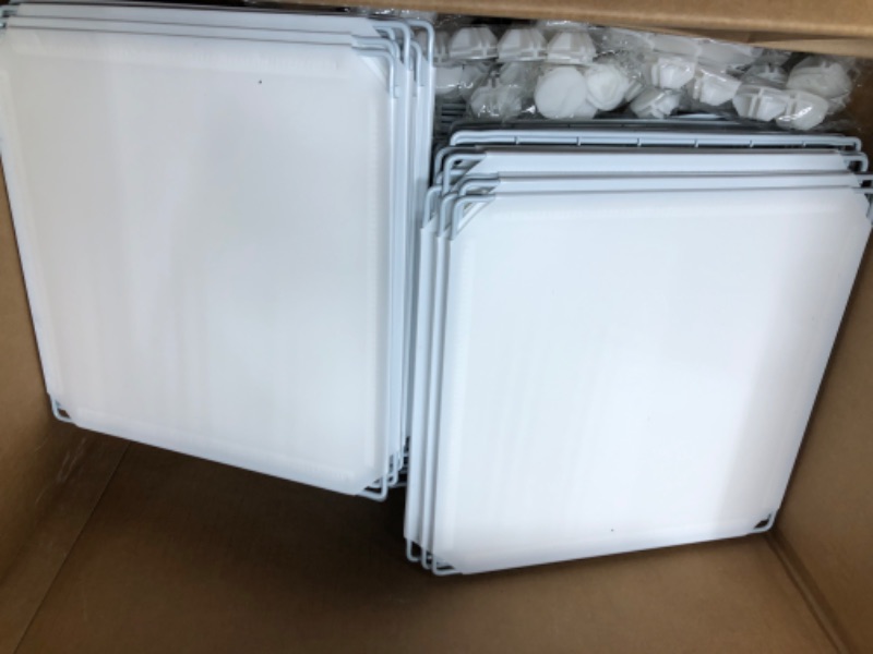 Photo 1 of Amazon Basics 6-Cube Wire Grid Storage Shelves, 14" x 14" Stackable Cubes, White