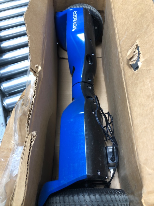 Photo 2 of ***PARTS ONLY*** Voyager Hover Beam LED Light Hoverboard, Self Balancing Scooter Hoverboard with LED Wheels and Side Lights, 6 MPH Electric Hoverboards for Ages 13+, Blue (HOVER3030B-BLU-STK-1) Hover Beam Blue