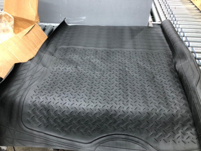 Photo 2 of BDK-MT-785 Heavy Duty Cargo Liner Floor Mat-All Weather Trunk Protection, Trimmable to Fit & Durable HD Rubber Protection for Car SUV Sedan Auto - Black