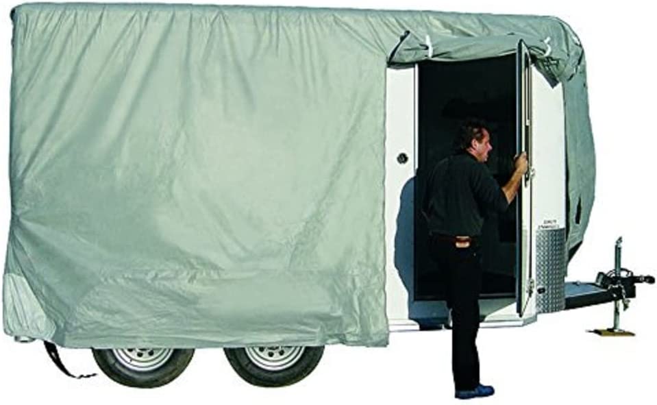 Photo 1 of ADCO 46003 SFS Aqua-Shed Bumper-Pull Horse Trailer Cover - 12'1" to 14'