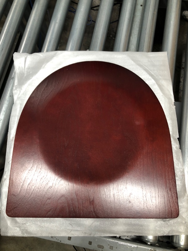 Photo 4 of 2 SET of Flash Furniture HERCULES Series Black Ladder Back Metal Restaurant Chair - Mahogany Wood Seat