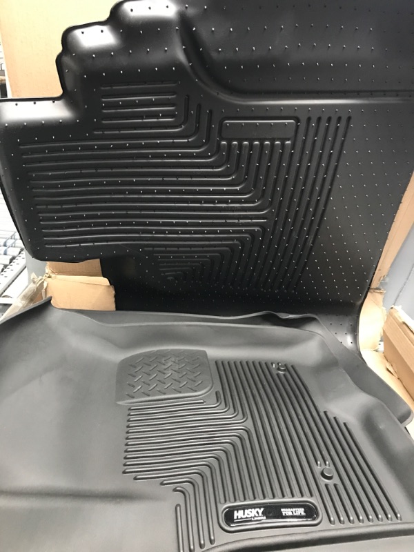Photo 1 of Husky Liners Weatherbeater Series | Front & 2nd Seat Floor Liners - Black | 94021 | Fits 2019-2022 Chevrolet Silverado/ GMC Sierra 1500 Crew Cab New Body w/ Carpeted Factory Storage Box 3 Pcs