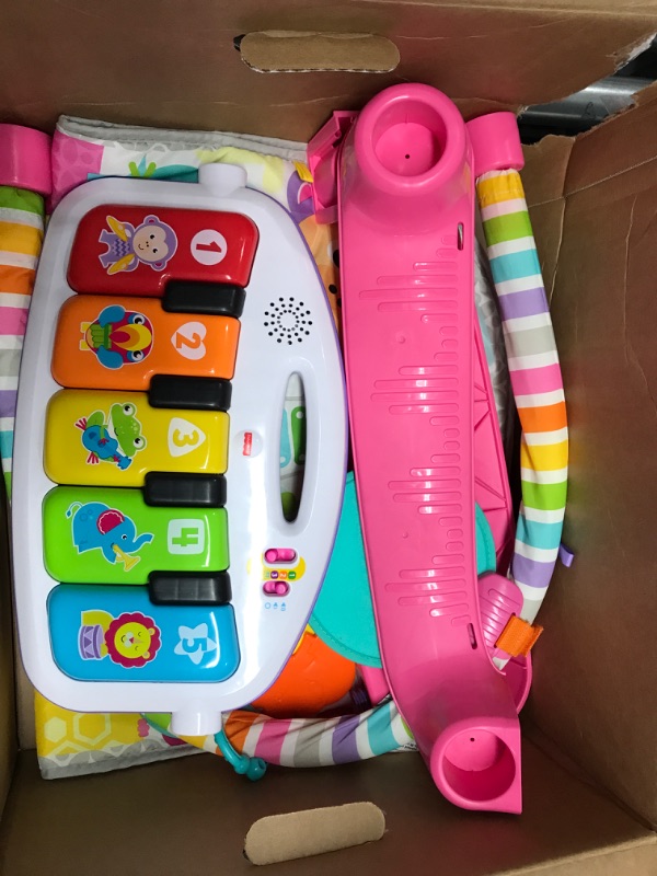 Photo 1 of Fisher-Price Deluxe Kick & Play Piano Gym, Baby Activity Playmat With-Toy Piano, Lights, Music And Smart Stages Learning Content For Newborns And Up