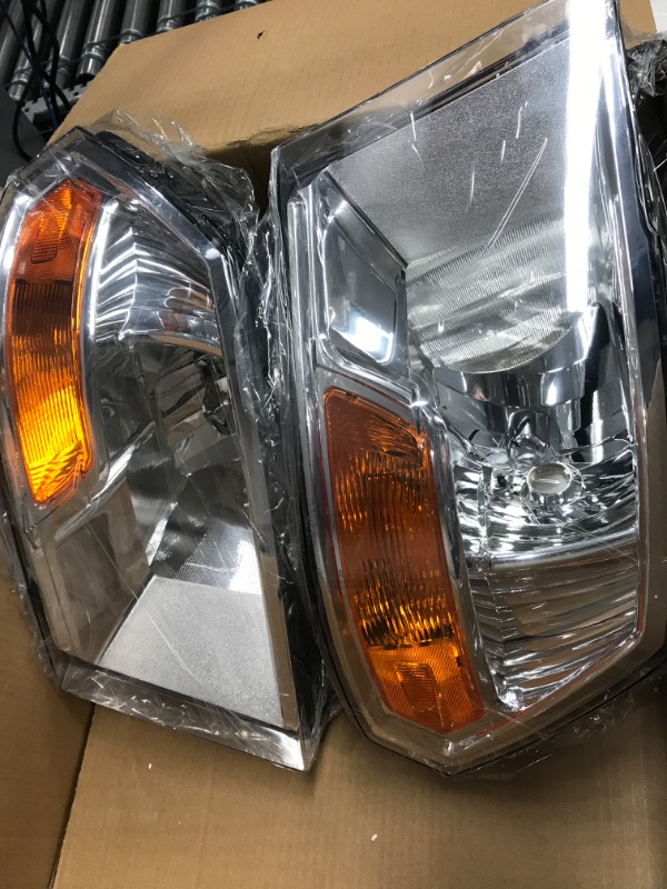 Photo 2 of AUTOSAVER88 Headlight Assembly Compatible with 2009-2012 Dodge Ram 1500 2500 3500 Pickup Dual Beam Model Headlamp Replacement Chrome Housing Clear Lens (Not fits Quad Beam Headlight Models) OE - Chrome/Amber/Clear