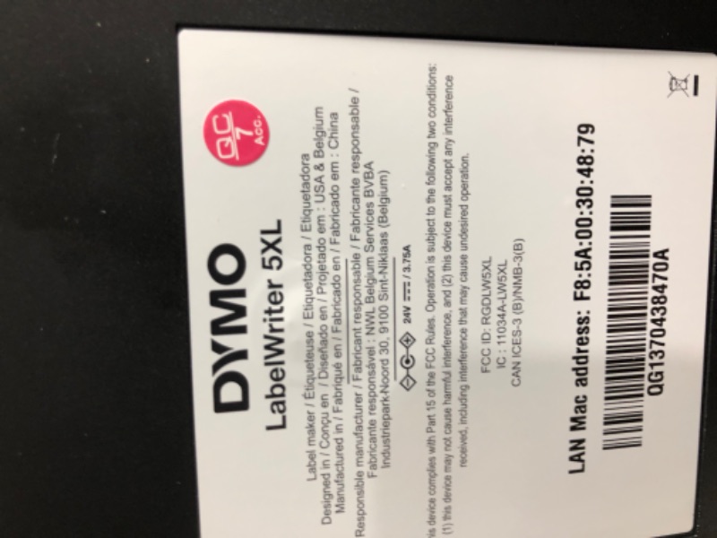 Photo 3 of DYMO LabelWriter 5XL Label Printer, Automatic Label Recognition, Prints Extra-Wide Shipping Labels (UPS, FedEx, USPS) from Amazon, eBay, Etsy, Poshmark, and More, Perfect for eCommerce Sellers LabelWriter 5XL Thermal Label Printers