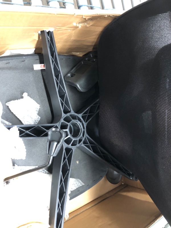 Photo 2 of DAMAGED / INCOMPLETE 
FelixKing Office Chair, Ergonomic Desk Chair with Adjustable Height, Swivel Computer Mesh Chair with Lumbar Support and Flip-up Arms, Backrest with Breathable Mesh (Black) Black FK936