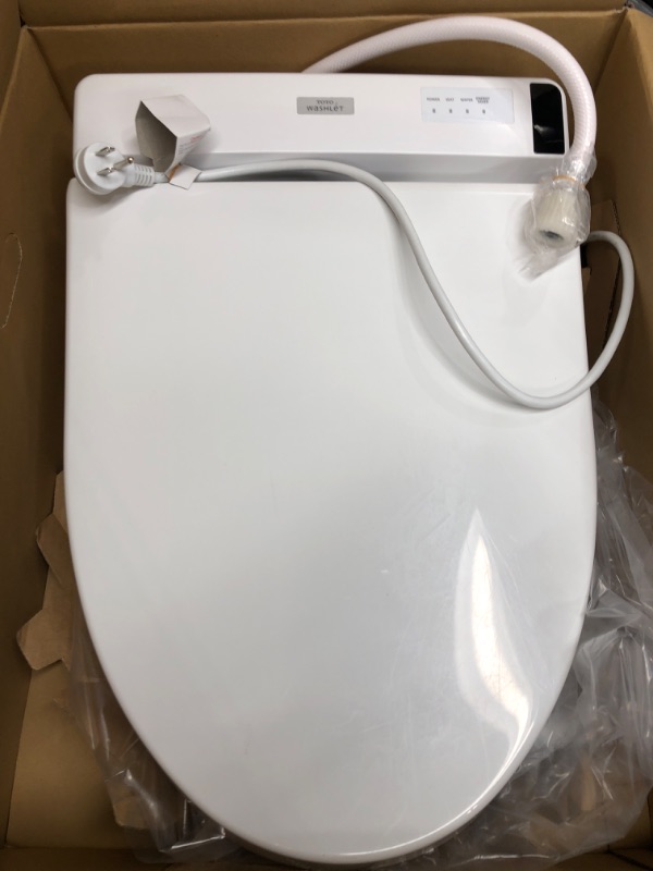 Photo 3 of  TOTO WASHLET A2 Electronic Bidet Toilet Seat with Heated Seat and SoftClose Lid, Elongated, Cotton White - SW3004#01