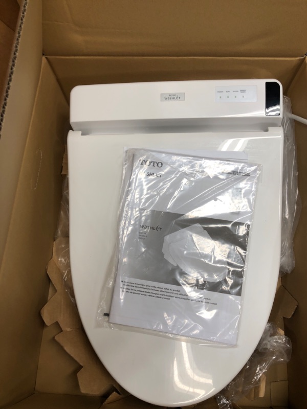 Photo 1 of  TOTO WASHLET A2 Electronic Bidet Toilet Seat with Heated Seat and SoftClose Lid, Elongated, Cotton White - SW3004#01