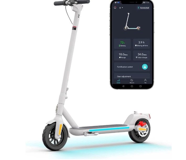 Photo 1 of MEGAWHEELS Electric Scooter Adults, Up to 19 Miles Range & 15.5MPH, 9" Air Filled Tires, 350W Motor E Scooter with 280.8 Wh Battery, Lightweight & Foldable Commuting Electric Scooter for Adult