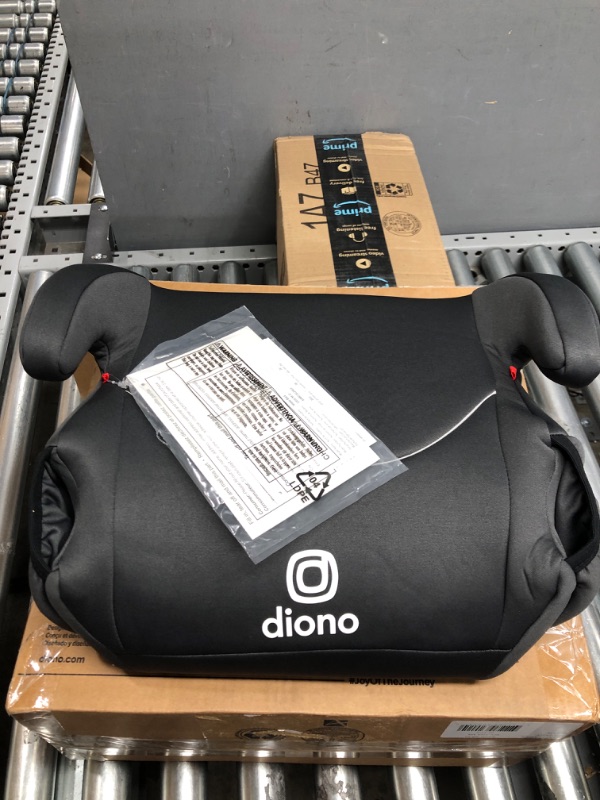 Photo 2 of Diono Solana 2022, No Latch, Single Backless Booster Car Seat, Lightweight, Machine Washable Covers, Cup Holders, Charcoal Gray NEW! Single Charcoal Gray