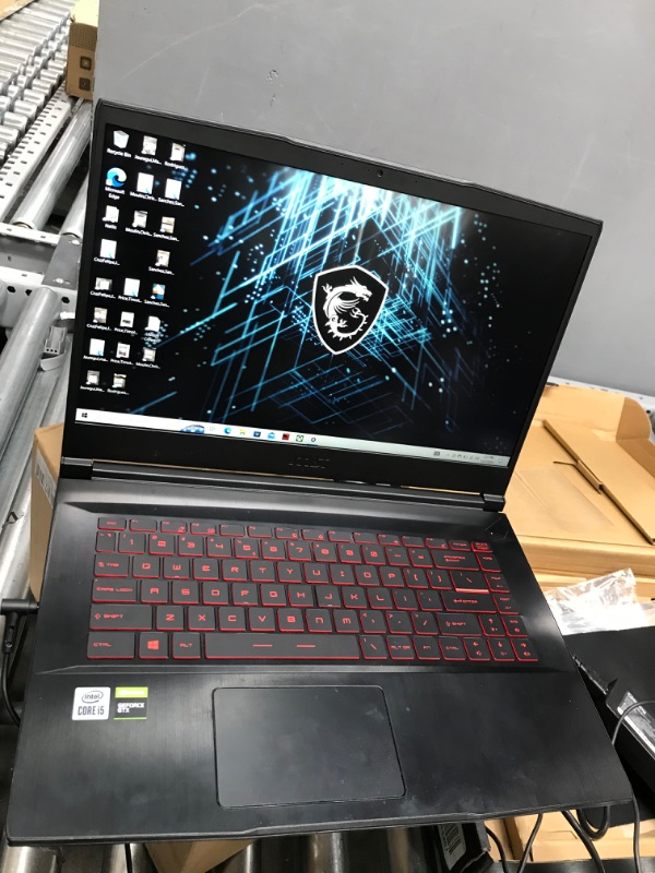 Photo 2 of MSI GF Series - 15.6" 60 Hz IPS - Intel Core i5 10th Gen 10500H (2.50 GHz) - NVIDIA GeForce GTX 1650 - 8 GB DDR4 - 256 GB PCIe SSD - Windows 10 Home 64-bit - Gaming Laptop )