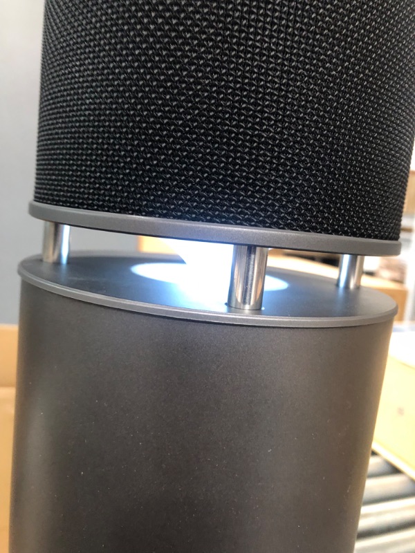 Photo 1 of ABRAMTEK 100W Bluetooth Speaker, E600 High Power Wireless Speaker with Super Bass Subwoofer and 360 Sound for Home Office Party Outdoor (Grey) Black Mesh