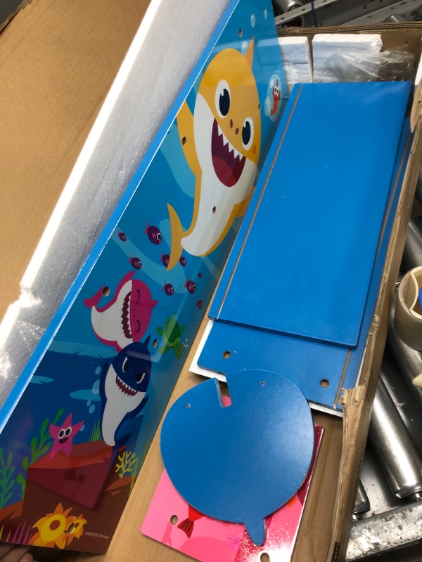 Photo 1 of Delta Children Wooden Playhouse 4-Shelf Bookcase for Kids, Baby Shark