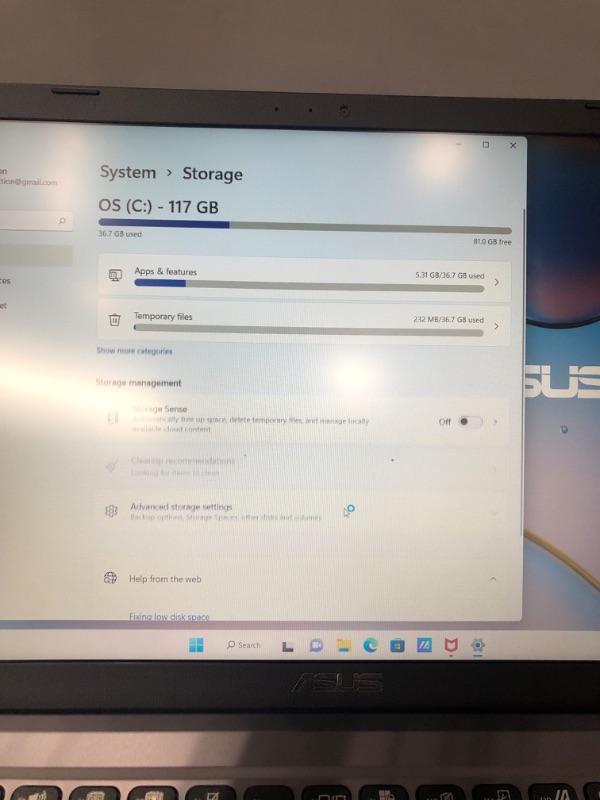 Photo 2 of ASUS VivoBook 15.6" 1080p PC Laptops, Intel Core i3, 4GB RAM, 128GB SSD, Windows 11 Home in S Mode, Slate Gray, F515EA-WS31