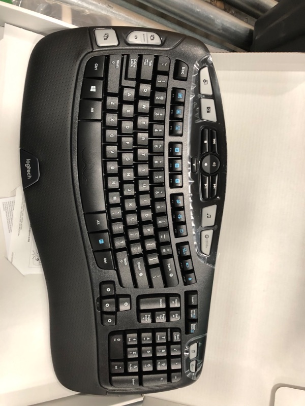 Photo 2 of Logitech K350 Wave Ergonomic Keyboard with Unifying Wireless Technology - Black