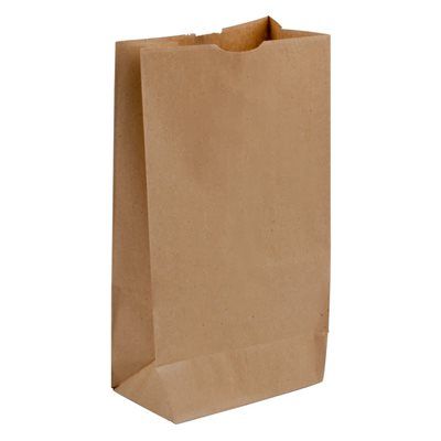 Photo 1 of 500PK BROWN PAPER SHOPPING BAGS 10LB
