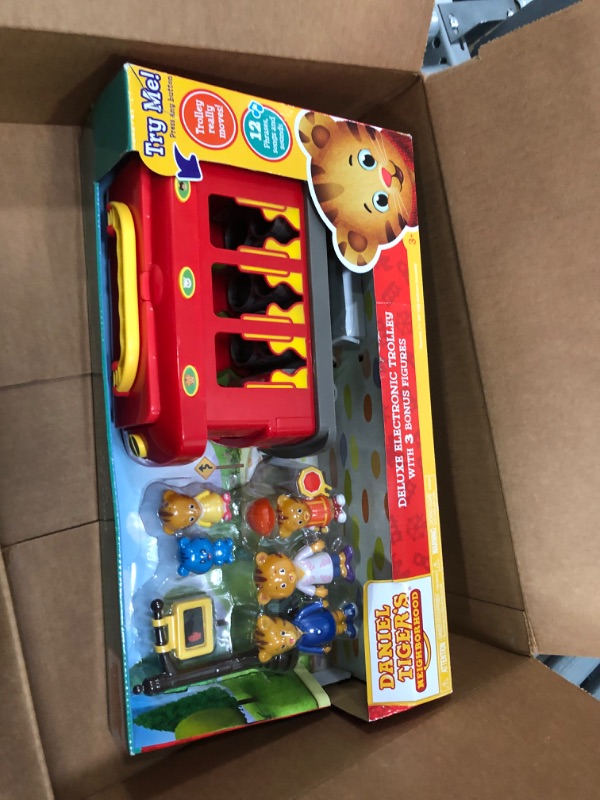 Photo 2 of Daniel Tiger's Neighborhood Deluxe Electronic Trolley Includes 5 Family Figures with Lights, Sounds, Music & Crosswalk Accessories! [Amazon Exclusive]