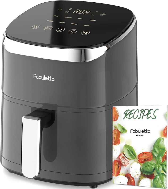 Photo 1 of Air Fryers 4 Qt, Fabuletta 9 Customizable Smart Cooking Programs Compact Air Fryer, Shake Reminder, Powerful 1550W Electric Oilless Cooker ,Tempered Glass Display, Dishwasher-Safe & Nonstick, Quiet
