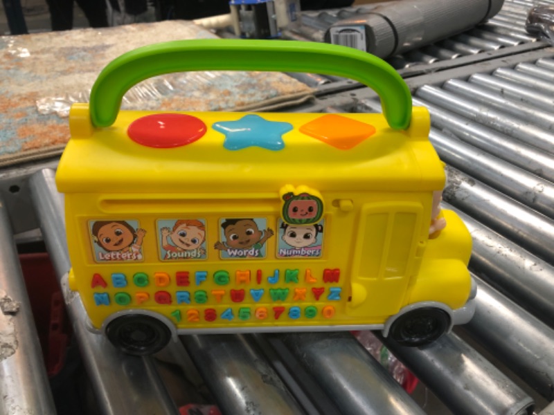 Photo 2 of CoComelon Musical Learning Bus, Number and Letter Recognition, Phonetics, Yellow School Bus Toy Plays ABCs and Wheels on the Bus, by Just Play
