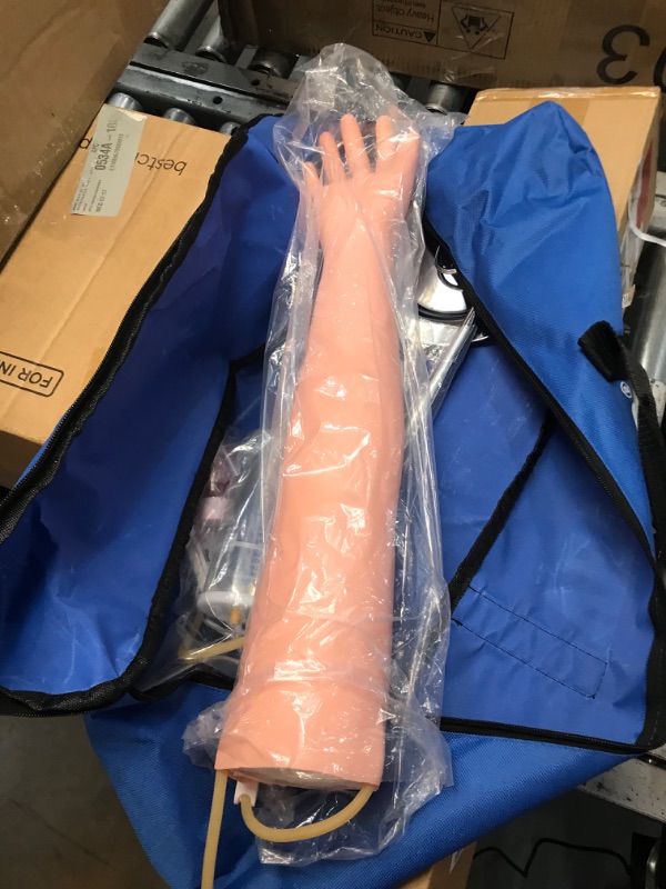 Photo 3 of 
VEVOR Intravenous Practice Arm Kit Made of PVC, Latex Material Phlebotomy Arm with Infusion Stand, Practice Arm for Phlebotomy with a Storage Handbag, IV...