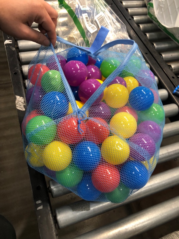 Photo 2 of  50 Soft Plastic Mini Ball Pit Balls w/ 8 Vibrant Colors - Crush Proof, No Sharp Edges, Non Toxic, Phthalate & BPA Free for Baby Toddler Ball Pit, Tents Tunnels Indoor & Outdoor
