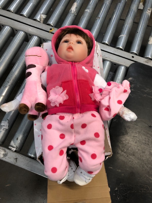 Photo 2 of CHAREX Reborn Baby Dolls - 22 inches Realistic Newborn Soft Vinyl Baby Dolls Toy for Kids Age 3+