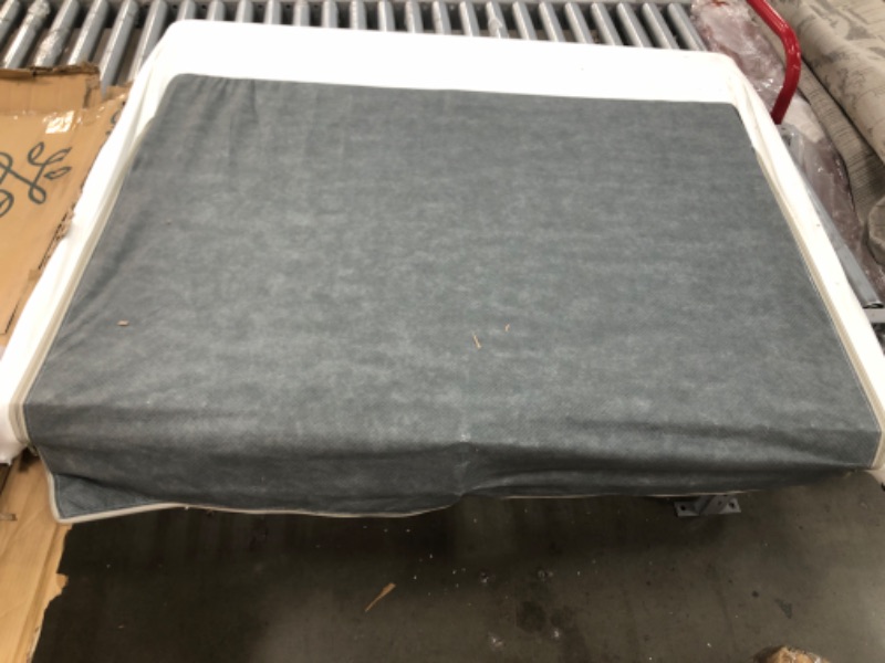 Photo 2 of **MINOR DAMAGE TO SHEET** ZINUS No Assembly Metal Box Spring / 9 Inch White Mattress Foundation / Sturdy Metal Structure, Full