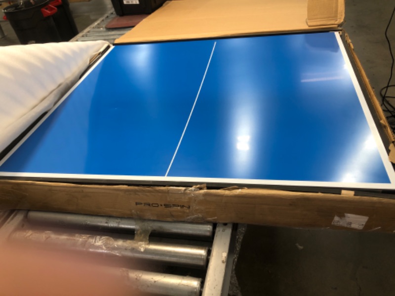 Photo 1 of **Minor damage** Pro-Spin | Family Bundle | Midsize Ping Pong Table & High-Performance Ping Pong Paddle 4 Player Set | 100% Pre-Assembled | Regulation Height | Foldable | Premium Table Tennis Racket & 3-Star Balls