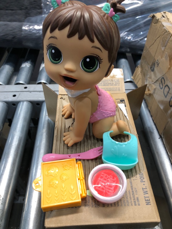 Photo 2 of Baby Alive Lil Snacks Doll, Eats and Poops, Snack-Themed 8-Inch Baby Doll, Snack Box Mold, Toy for Kids Ages 3 and Up, Brown Hair