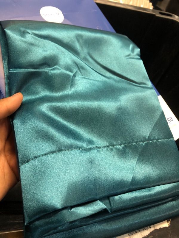 Photo 2 of BEDELITE Satin Silk Body Pillow Pillowcase for Hair and Skin, Premium and Silky Teal Long Body Pillow Case Cover 20x54 with Envelope Closure