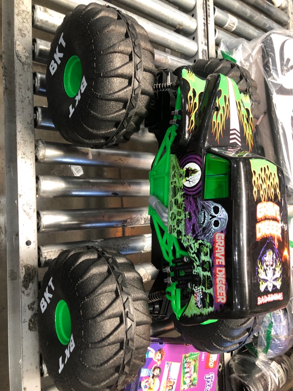 Photo 2 of **MISSING REMOTE** Monster Jam, Official Mega Grave Digger All-Terrain Remote Control Monster Truck with Lights, 1: 6 Scale, Kids Toys for Boys