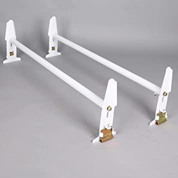 Photo 1 of Adjustable Van Roof Ladder Rack Carrier 2 Cross Bars for Chevy Dodge Ford GMC Express 47''-77'' 500lbs
