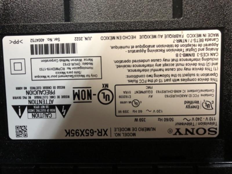 Photo 6 of **SEE NOTES**Sony 65 Inch 4K Ultra HD TV X90K Series: BRAVIA XR Full Array LED Smart Google TV with Dolby Vision HDR and Exclusive Features for The Playstation® 5 XR65X90K- 2022 Model
