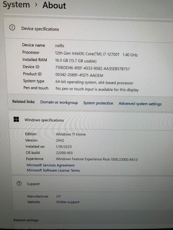 Photo 3 of HP Pavilion 32 All-in-One Desktop PC, 12th Gen Intel Core i7-12700T, 16 GB RAM, 1 TB SSD, Quad HD IPS Display, Windows 11 Home, 4K Graphics, Wireless Mouse and Keyboard, Slim Design (32-b0050, 2022)
