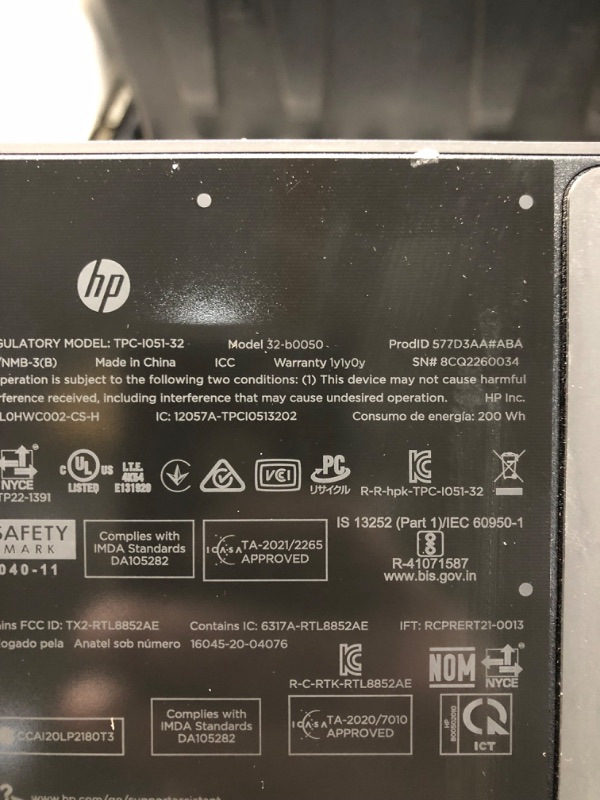 Photo 7 of HP Pavilion 32 All-in-One Desktop PC, 12th Gen Intel Core i7-12700T, 16 GB RAM, 1 TB SSD, Quad HD IPS Display, Windows 11 Home, 4K Graphics, Wireless Mouse and Keyboard, Slim Design (32-b0050, 2022)
