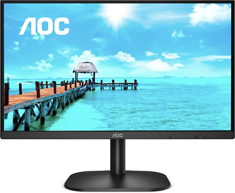 Photo 1 of AOC 24B2XH 24" Full HD IPS Monitor, 3-Sided Frameless & Ultra Slim HDMI and VGA inputs, Lowblue Mode, VESA compatible,Black
