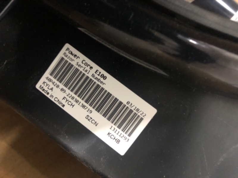 Photo 4 of Razor E100 Kids Ride On 24V Motorized Powered Electric Kick Scooter Toy, Speeds up to 10 MPH with Brakes, and Pneumatic Tires for Kids Ages 8+
